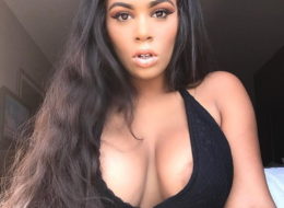 EBONY STUNNER with wonderful face and BIG NATURAL BOOBS