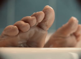 French hot milf big boob in bath feet pussy fuck slut bitch