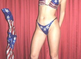 Teen Laura smokes after a little strip