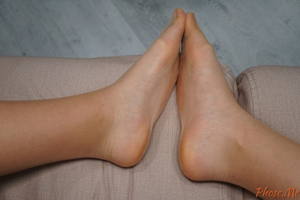 Brunette In Tan Pantyhose